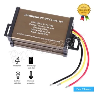 Pro Chaser DC-DC 36V 48V Converter Regulator Step-Down to 12V 120W 10A - Picture 1 of 3