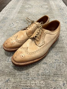 Allen Edmonds Shannon Drive beige gegerbtes Leder Langboot Budapester Schuhe 11D - Bild 1 von 10