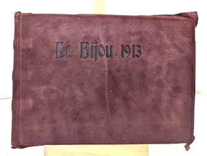 Ohio Wesleyan University 1913 LeBijou Yearbook Antique Velvet Cover RARE - Picture 1 of 14