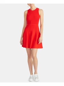 RACHEL ROY Womens Red Sleeveless Above The Knee Fit + Flare Dress Size: L - Picture 1 of 6