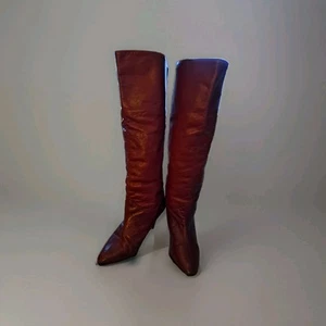 Women's Genuine Leather Boots, 18 Inches Tall, Size 6M - Picture 1 of 5