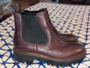 Caslon Miller Water Resistant Chelsea Lug Boots Ladies 6.5 M Brown Leather - Picture 1 of 12