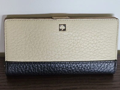 Kate Spade New York Mujer Beige/Negro Color Cuero Cartera Foto 1 de 4