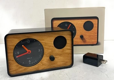 OneClock Minimalist Bedroom Analog Waking Alarm Clock, Black Oak - Image 1 of 4