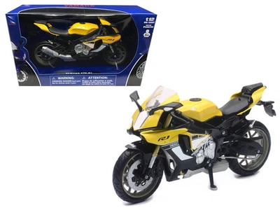 Yamaha YZF-R1 2016 modelo de motocicleta amarillo 1/12 de New Ray Foto 1 de 3