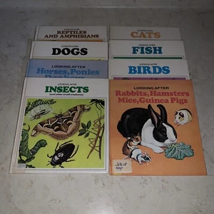 8 Helen Haywood Book Lot Looking After Insects Dogs Cats Fish Horse Birds Mice - Imagen 1 de 20