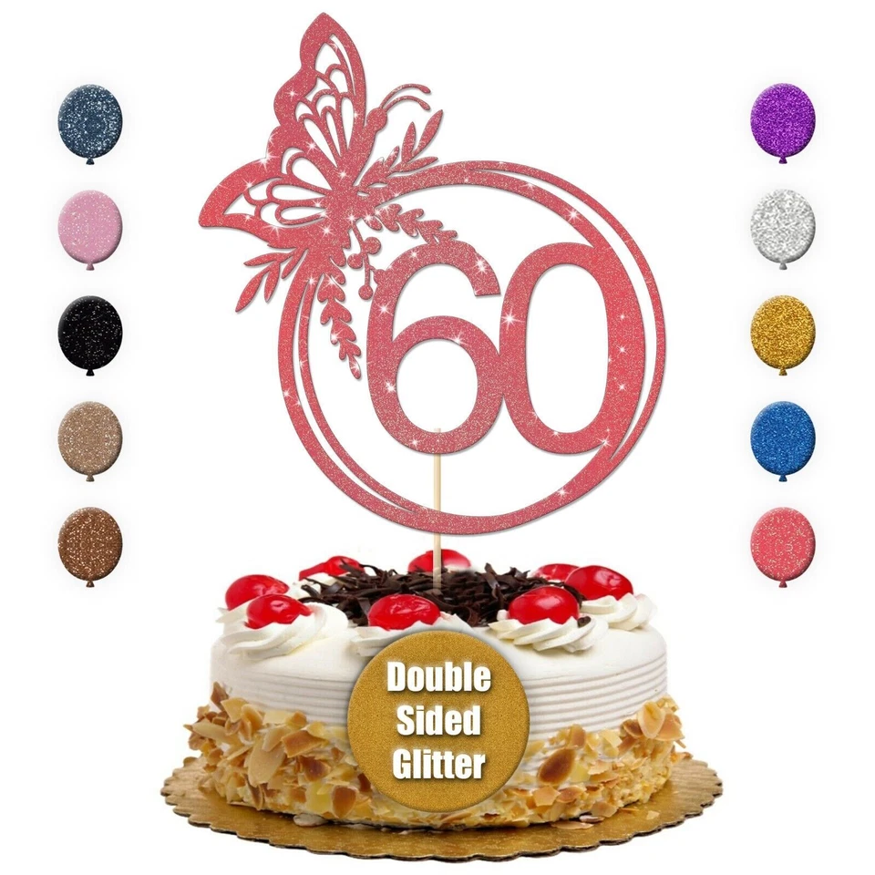 KREATESQUARE Personalised Happy Birthday Cake Topper Custom Cake Decoration 13th 21st 60th