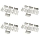 40 Pcs Home Office Silver Tone Metal Right Angle Drawer Lock Strike Plate K5k3