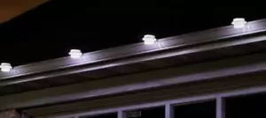 Stoneberry-4-Pack Solar Gutter Lights 6.7"Lx4.7"Dx2.4"H Lights Turn on Automatic - Picture 1 of 3
