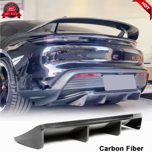 Fits Porsche Taycan 9J1 4S Sedan 2019-2024 REAL CARBON FIBER Rear Bumper Lip - Imagen 1 de 12