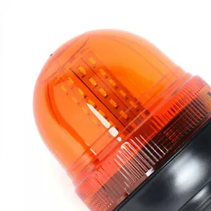 LED Rotating Flashing Amber Beacon Flexible DIN Pole Tractor Warning Light 12-24 - Picture 1 of 10
