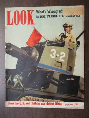 LOOK MAGAZINE JULY 15, 1941 CAN U.S. & BRITAIN DEFEAT HITLER HOSPITAL FOR RAF - Image 1 of 2