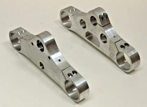 55MM WIDE GLIDE BILLET TRIPLE TREES 0* RAKE RAW FINISH HARLEY USA-MADE - Picture 1 of 11