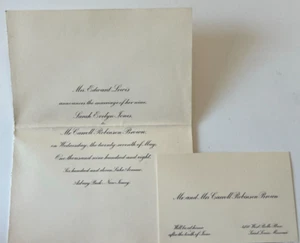 Asbury Park  New Jersey Wedding Invitation Sarah Jones to Carroll Robinson Brown - Picture 1 of 3