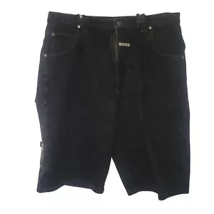 Boss Herren schwarze Denim Cargo Shorts Größe 38 mit gesticktem Flaggendetail - Bild 1 von 6