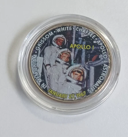 2006 Denver Colorized Kennedy Half Dollar, In Memoriam, Apollo Astronauts Cover
