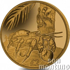 2018 Coconut Crab - TITANIUM Coin in Capsule+COA British Indian Ocean Territory - Picture 1 of 2