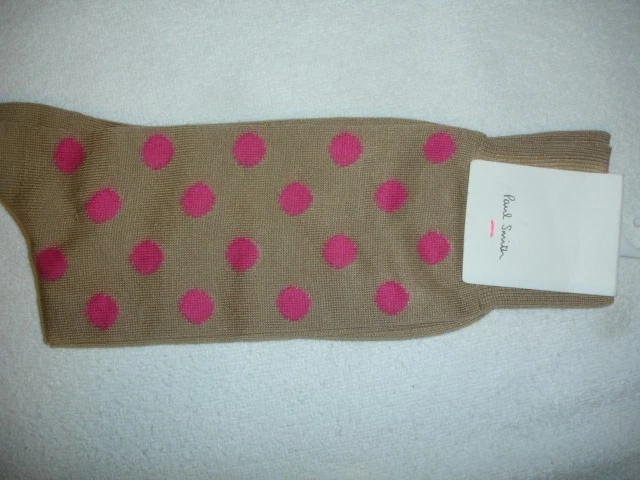 PAUL SMITH CALCETINES ROSA TOSTADO LUNARES HOMBRE NUEVOS CON ETIQUETAS  Foto 1 de 1