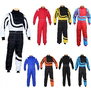 Kart/Karting/Race/Rally suits Adult Poly cotton One Piece Karting Suit New - Picture 1 of 19