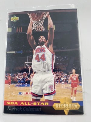 Tarjeta de baloncesto Derrick Coleman 1992-1993 Upper Deck NBA All Star Recruits #28 Foto 1 de 2