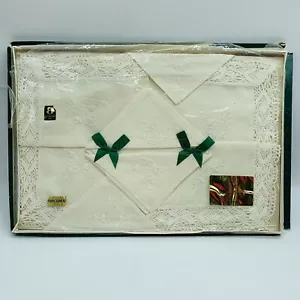 "Vintage reines Leinen 8-teiliges LUNCH-Set Made in Ireland 18""x12""" - Bild 1 von 7