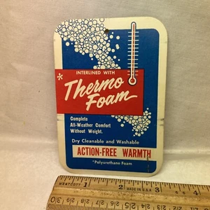 Original Vintage Store 1961 Hang Tag Key Imperial Clothes Jacket W Thermo Foam - Bild 1 von 2