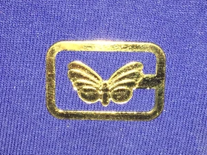 Vintage goldfarbene Metall Schmetterling Büroklammer kleine Geldklammer Halter Lesezeichen - Bild 1 von 3