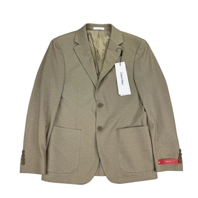 Abrigo deportivo Calvin Klein para hombre X calce ceñido suave liso tostado 38S Foto 1 de 4