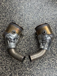 Porsche 911 992 Carrera Turbo S OEM 992131703A Factory Exhaust Cat Downpipes - Picture 1 of 4