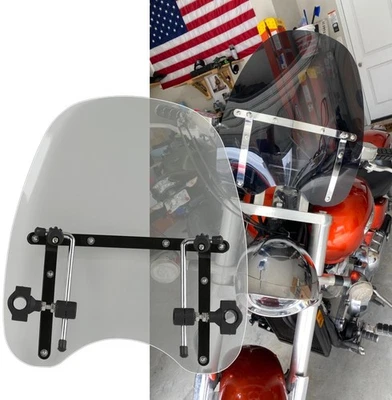 Parabrisas grande para motocicleta Honda VTX1300C VTX1300 VTX1800C VTX1800R 18"x16" Foto 1 de 4