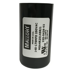 145-175uf Mallory Start Capacitor MSA4R25145RJ1 250VAC Motors 145-175mfd 240V - Picture 1 of 4