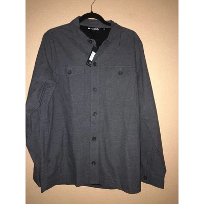 Chaqueta Camisa Travis Matthews Elijah Azul Marino Glen Para Hombres 1 Cuadros Franela Botón  Foto 1 de 4