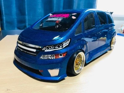 Tamiya RC Car Body Only Toyota Vellfire Custom Rear Wing Painted RC Body - Image 1 of 4