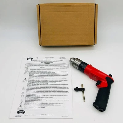 Taladro de empuñadura de pistola Sioux SDR10P25R4RR aire 1 HP marcha atrás rápida 2500 rpm 1/2 mandril Foto 1 de 4