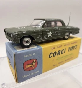 Rare 1964 Corgi Toys Oldsmobile Super 88 HQ Staff Car With Reproduction Box - Picture 1 of 6