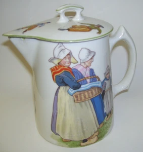 Antique Dutch Tea Pot Edwin M. Knowles Semi Vitreous - Picture 1 of 6