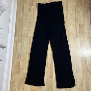 Pantalones para mujer Abercrombie & Fitch negros elegantes acanalados negros talla mediana - Imagen 1 de 4