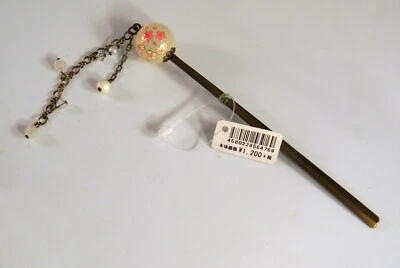 Pinza de pelo de metal Bun Kanzashi, horquilla estilo japonés Foto 1 de 4