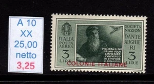Pro Society Dante Alighieri Mail Airline Lire 10 - Picture 1 of 1