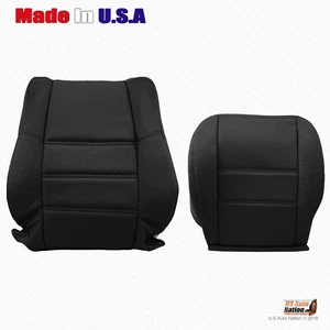 For 2001 02 03 2004 Nissan Pathfinder DRIVER Bottom-Top Leather Seat Cover BLACK - Picture 1 of 10