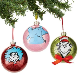 Department 56 Dr. Seuss Gang Selifie St of 3 ornamentos de bola de vidrio - Imagen 1 de 1