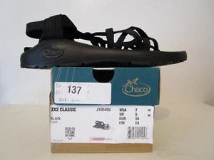 Sandali da trekking sportivi Chaco donna ZX2 classici aperti doppio cinturino neri taglia 7 - Foto 1 di 6