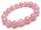 Natural 6/8/10/12/14mm Pink Rose Quartz Round Gemstone Beads Bracelet 7.5" AAA+