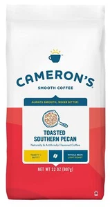 Cameron's 32 Ounce Toasted Southern Pecan Blend Handcrafted Coffee Beans - Picture 1 of 7