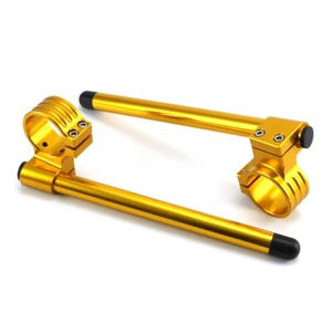 45MM Motorcycle Universal Adjustable High Lift Clip Ons On Handlebar Gold - Bild 1 von 4