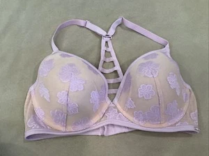 Victoria’s Secret 36D Lightly Lined Bra Pink Lace Floral - Picture 1 of 4