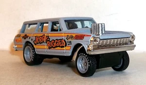 LOOSE 2019 HOT WHEELS 1:64 GRAY '64 NOVA WAGON GASSER WHEEL SWAP REAL RIDERS - Picture 1 of 9