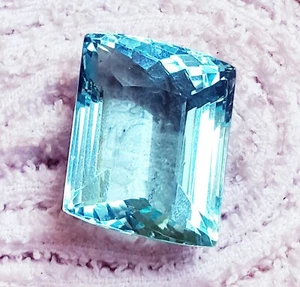 RARE Aquamarine Brazil Blue 45+ Ct Certified Transparent Loose Gemstone - Picture 1 of 8