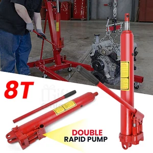 Kran Hydraulik Zylinder mit Doppel Hub Pumpe Teleskopzylinder bis 8t Wagenheber - Bild 1 von 16