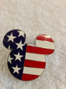 Mickey Head Icon American Flag Patriotic Disney Pin 2001 - Picture 1 of 3